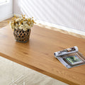 A Modern Minimalist Wooden Table With Acrylic Legs And Rectangular Tables. Computer Desk. Dining Table. Suitable For Restaurants, Living Rooms, And Kitchens. F 1298 Wood Mdf