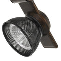 12W Integrated Led Metal Track Fixture With Mesh Head, Bronze And Black Gold Black Metal