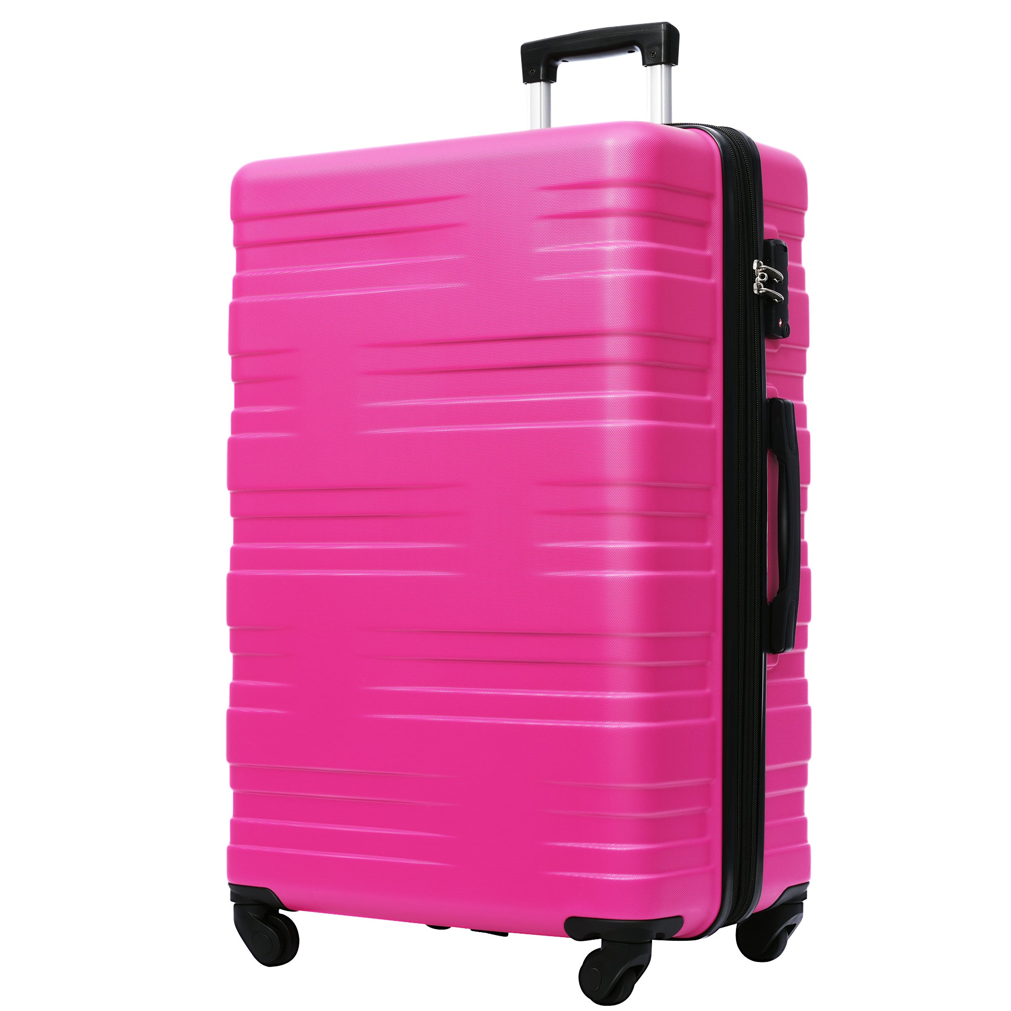 Luggage With Tsa Lock Spinner Wheels Hardside Expandable Luggage Travel Suitcase Check In Luggage Abs 28" Pink Abs