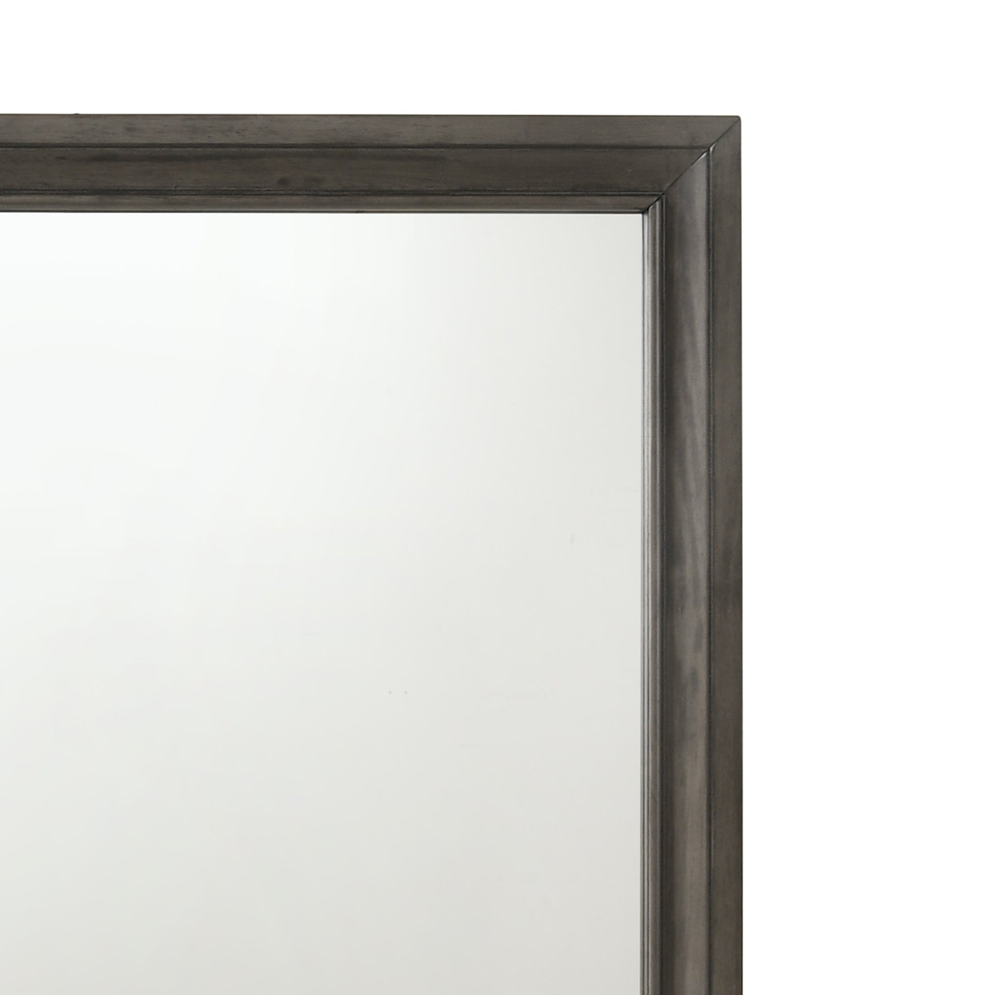 Transitional Style Wooden Decorative Mirror with
