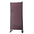 6 Ft Modern Room Divider, 3 Panel Folding Privacy Screen W Metal Standing, Portable Wall Partition, Brown Brown Metal