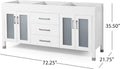 72'' Cabinet White Solid Wood Mdf