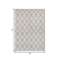 5 X 7 Fabric Floor Area Rug, Diamond, Symmetrical, Medium, Gray, Ivory Off White Gray Fabric