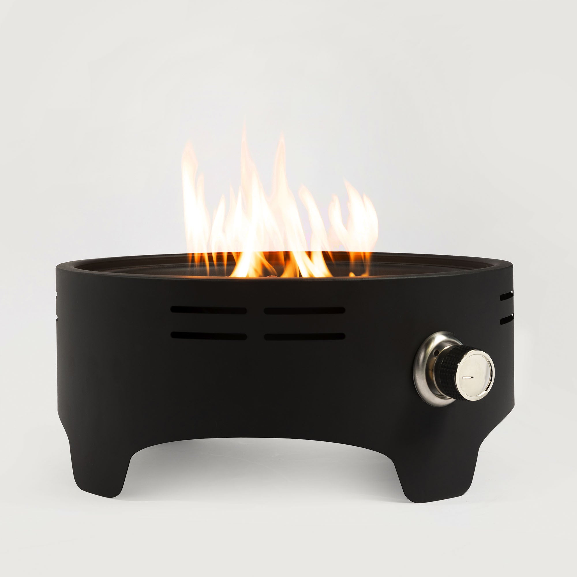 15 inch Outdoor Portable Propane Fire Pit, Camping black-steel
