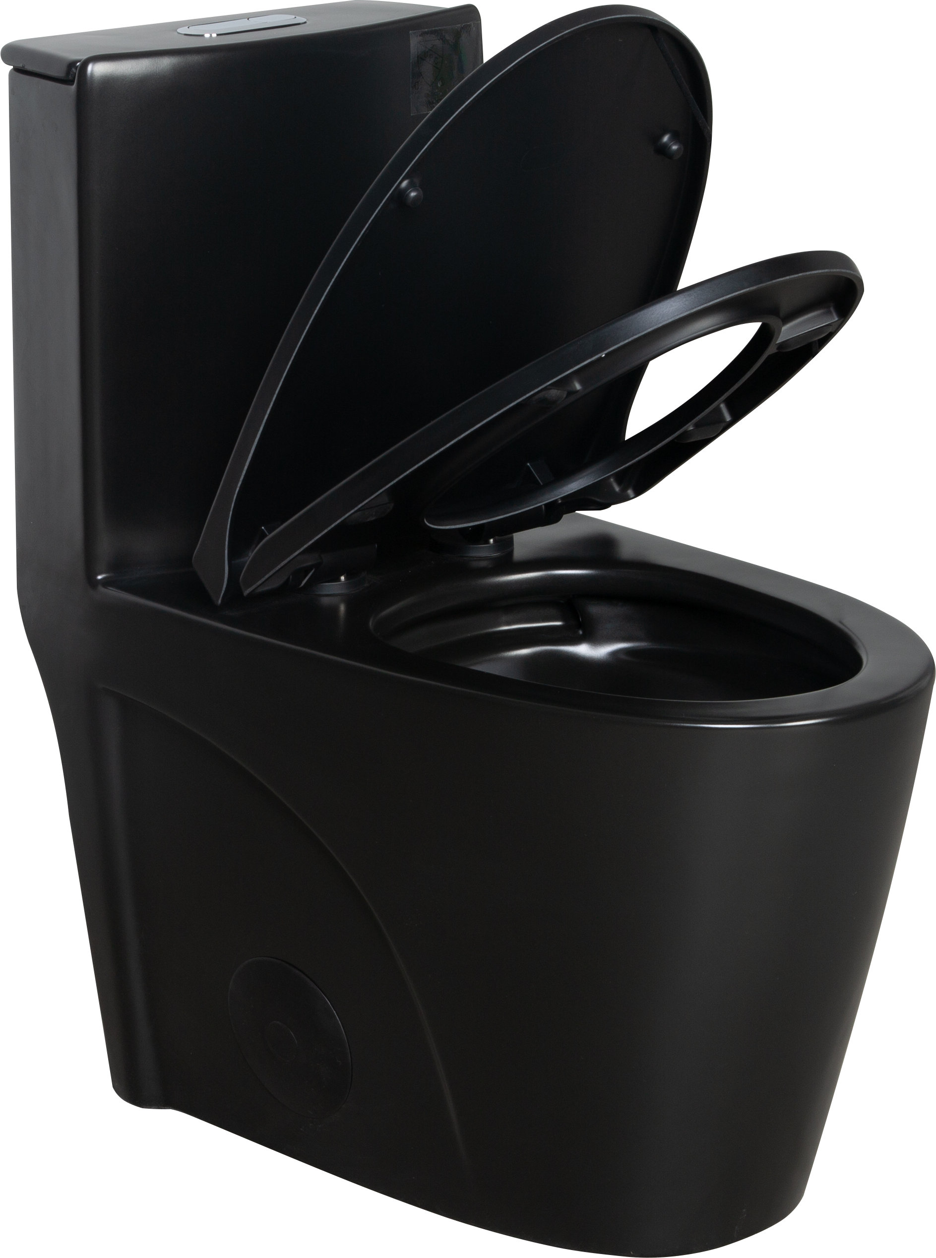 1.1 1.60 Gpf Dual Flush One Piece Toilet, Water Saving Elongated Comfort Height Floor Mounted, Soft Close Seat, 1000 Gram Map Flushing Score Toilet, Matte Black 23T01 Mb 1 Matte Black Ceramic