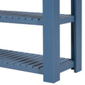 Stylish Entryway Console Table With 4 Drawers And 2 Shelves, Suitable For Entryways, Living Rooms. Navy Blue Mdf