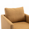 Mid Century Modern Swivel Accent Chair Armchair For Living Room, Bedroom, Guest Room, Office, Mustard Yellow 1 Mustard Yellow Linen