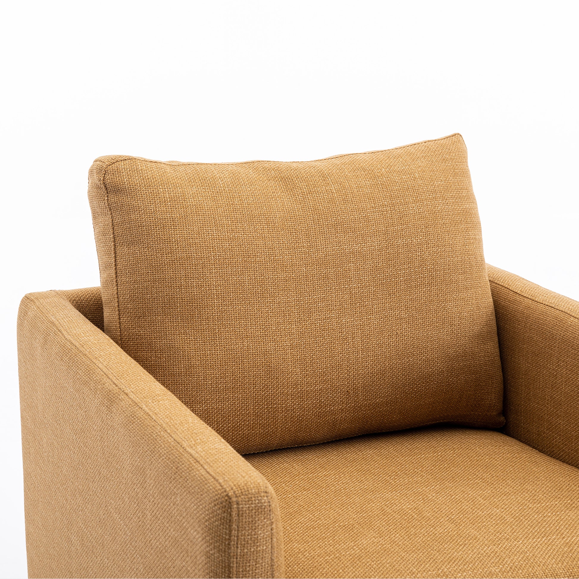 Mid Century Modern Swivel Accent Chair Armchair For Living Room, Bedroom, Guest Room, Office, Mustard Yellow 1 Mustard Yellow Linen