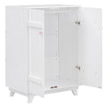 Wooden Wardrobe Cabinet With Hanging Rod, Storage Armoires With Doors ,White White Solid Wood