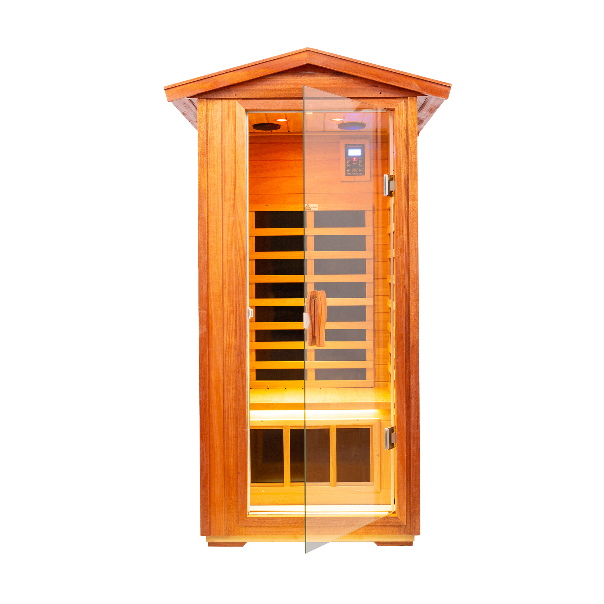 One Person Far Infrared Khaya Outdoor Sauna Room