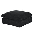6 Seats Modular L Shaped Sectional Sofa With Ottoman,10 Pillows, Oversized Upholstered Couch W Removabled Down Filled Seat Cushion For Living Room, Chenille Black Black Chenille Wood Primary Living Space Soft Pillow Back Eucalyptus Square Arms Foam