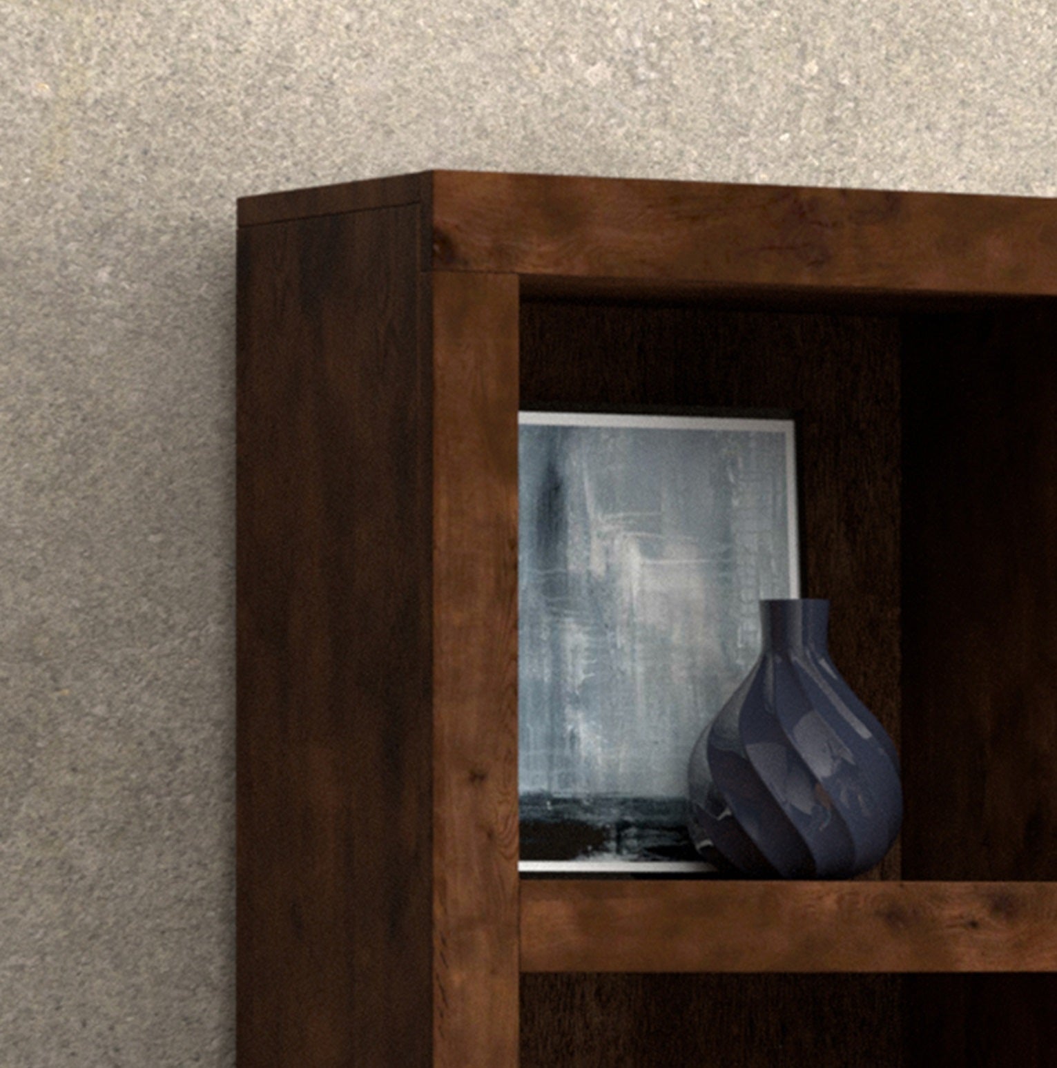 Sausalito 64 Inch High Bookcase, No Assembly Required, Whiskey Finish 6 Brown Brown Standard Horizontal Primary Living Space Closed Back Wood Rustic,Transitional Alder Wood