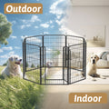 8 Panels Heavy Duty Metal Playpen With Door,39.37