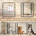 8 Panels Heavy Duty Metal Playpen With Door,31.7