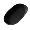 1500Mm Small Size Solid Surface Stone Bathroom Freestand Bathtub Matte Black Matte Black Oval Bathroom Freestanding Tubs Matte 59 61 In Chinese,Luxury,Modern Soaking Center Solid Surface Solid Surface