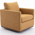Mid Century Modern Swivel Accent Chair Armchair For Living Room, Bedroom, Guest Room, Office, Mustard Yellow 1 Mustard Yellow Linen