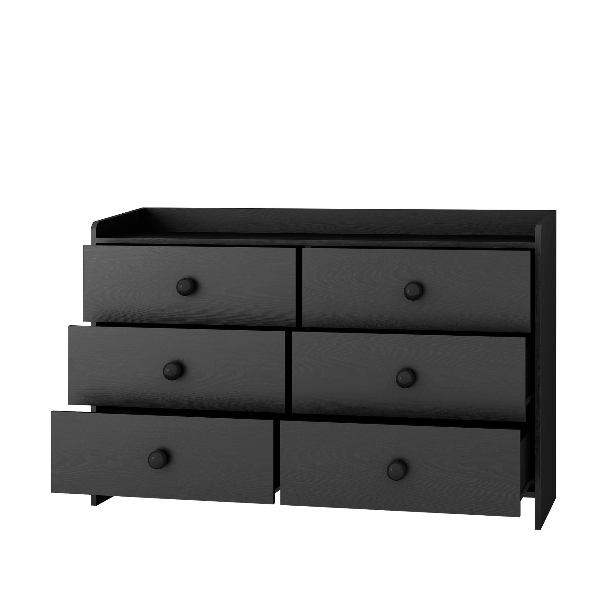 Chest Of Drawers Black Dresser6 Drawer Chest With Wide Storage, Modern Chest Of Drawers Black Dresser6 Drawer Chest With Wide Storage, Modern