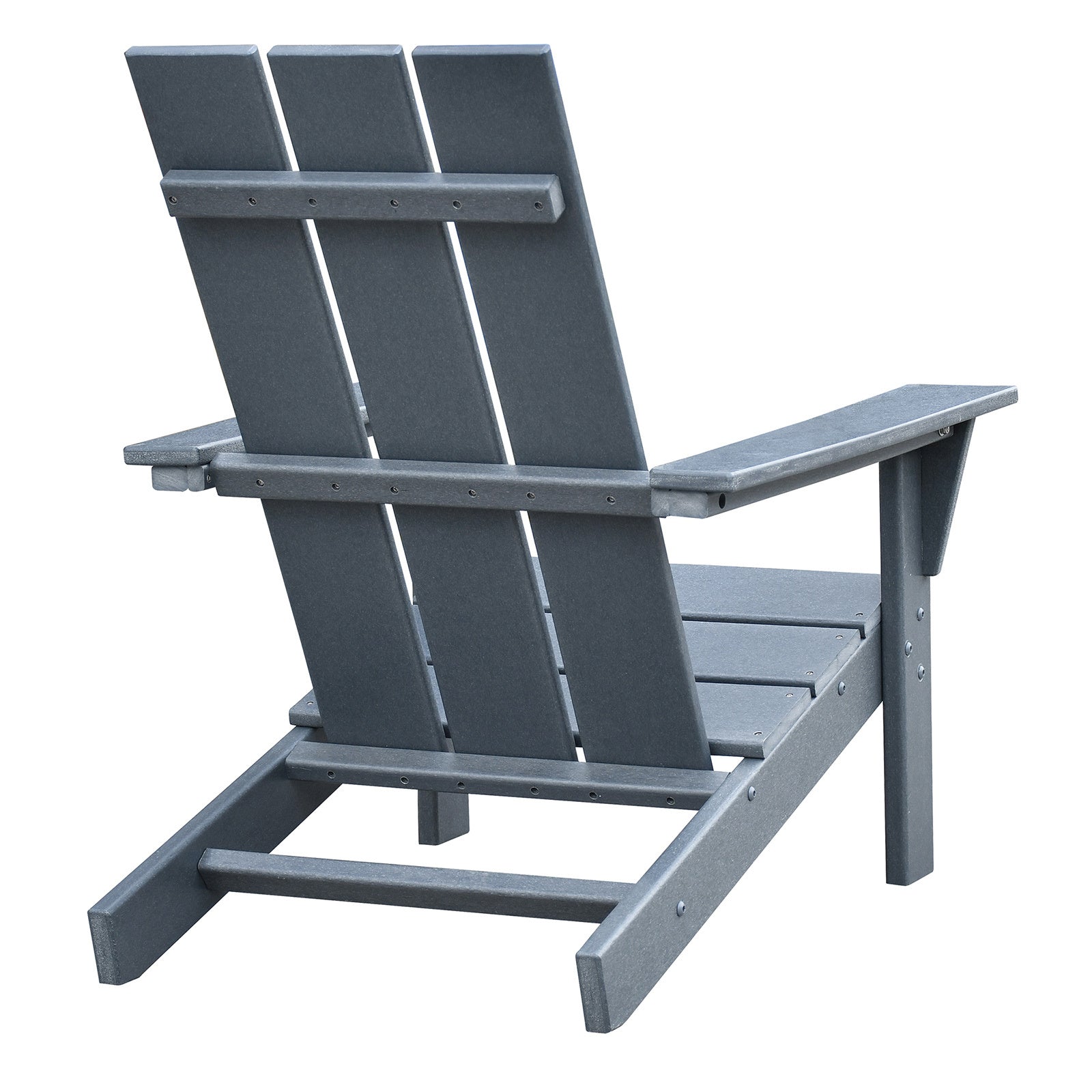 Patio All Weather Hdpe Resin Adirondack Chair,Dark Grey Dark Grey Hdpe