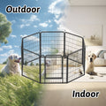 8 Panels Heavy Duty Metal Playpen With Door,31.7