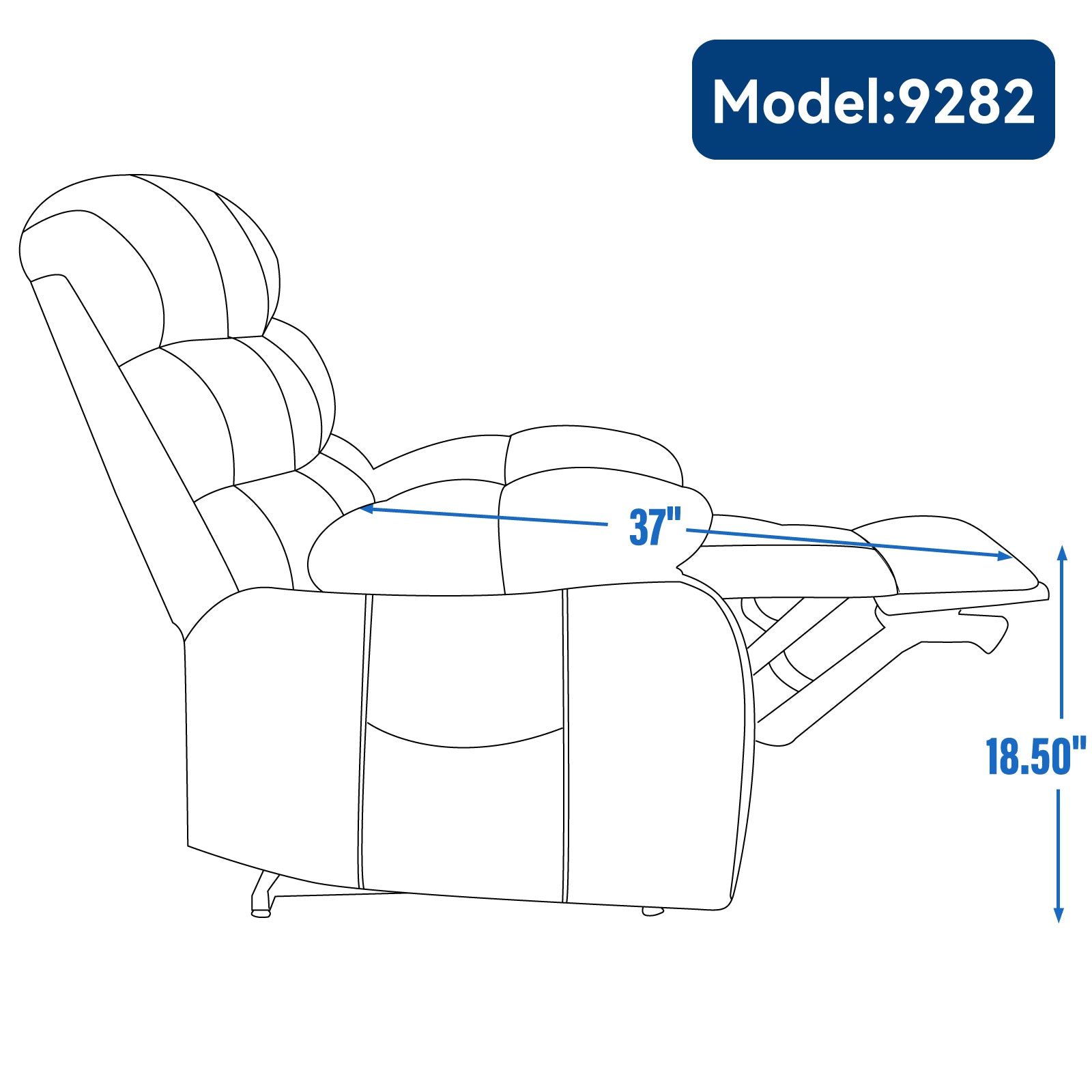 Lift Recliner Chair Heat Massage Dual Motor Infinite Position Up To 350 Lbs Large Electric Power Lift Recliners With Power Remote, Medium Firm And Heavy Duty, Blue White Metal Primary Living Space Heavy Duty Pine Blue Chenille Power Remote Medium Firm