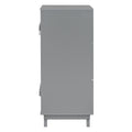 Wooden Wardrobe Cabinet With Hanging Rod, Storage Armoires With Doors,Gray Gray Solid Wood