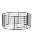 8 Panels Heavy Duty Metal Playpen With Door,31.7