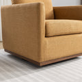 Mid Century Modern Swivel Accent Chair Armchair For Living Room, Bedroom, Guest Room, Office, Mustard Yellow 1 Mustard Yellow Linen
