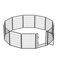 12 Panels Heavy Duty Metal Playpen With Door,31.7