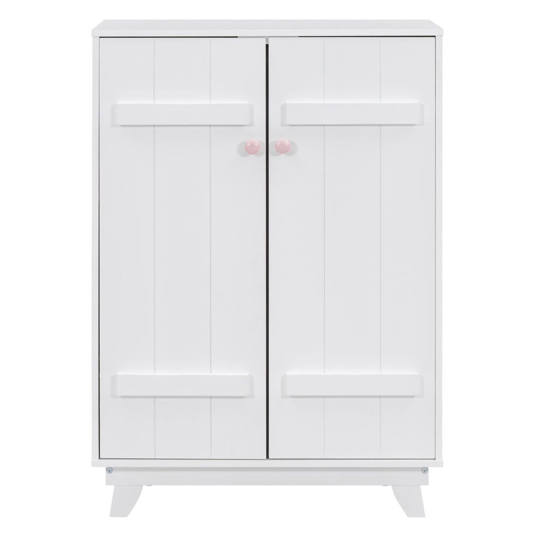 Wooden Wardrobe Cabinet With Hanging Rod, Storage Armoires With Doors ,White White Solid Wood