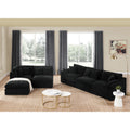 6 Seats Modular L Shaped Sectional Sofa With Ottoman,10 Pillows, Oversized Upholstered Couch W Removabled Down Filled Seat Cushion For Living Room, Chenille Black Black Chenille Wood Primary Living Space Soft Pillow Back Eucalyptus Square Arms Foam