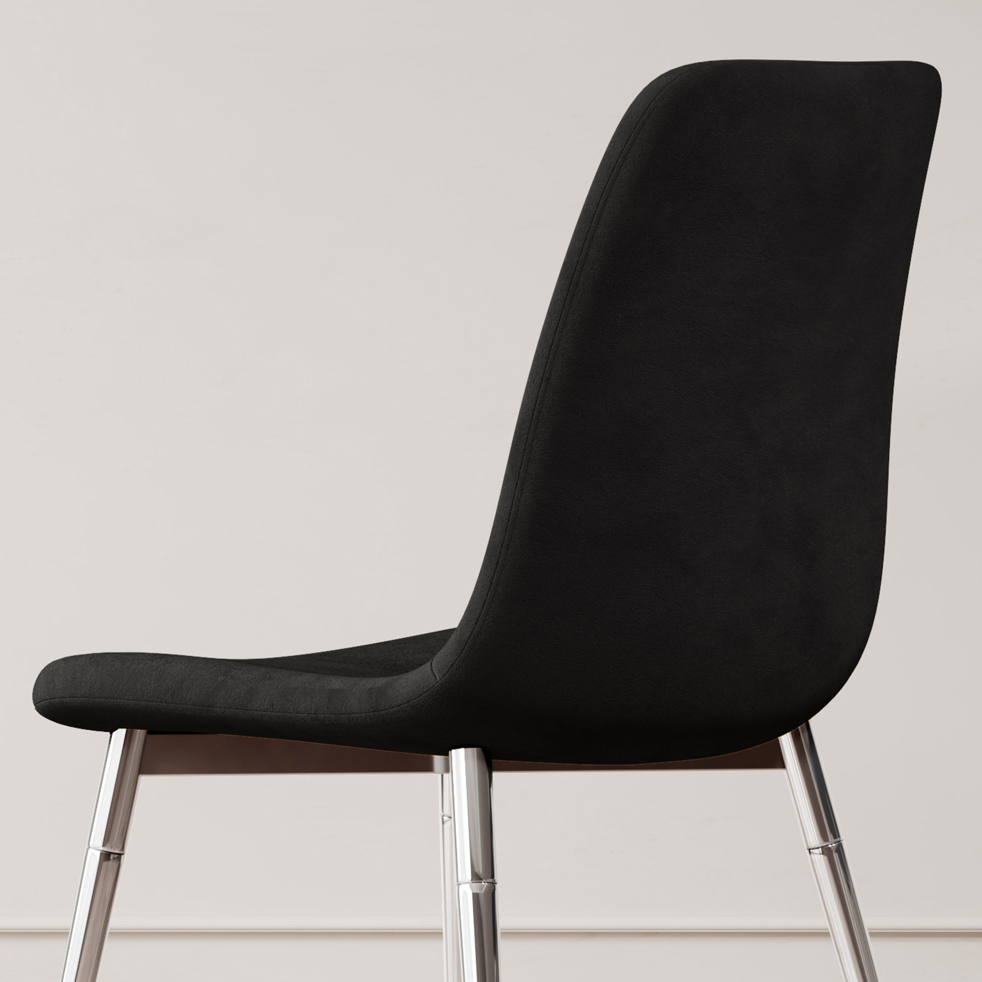 Dining Table Set Of 5, 0.32" Thick Tempered Glass Top Dining Table With Metal Legs And Four Fabric Dining Chairs, Table Size: 51.18" L X 31.50" W X 29.53" H Silver Tempered Glass