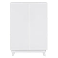 Wooden Wardrobe Cabinet With Hanging Rod, Storage Armoires With Doors ,White White Solid Wood