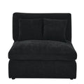 6 Seats Modular L Shaped Sectional Sofa With Ottoman,10 Pillows, Oversized Upholstered Couch W Removabled Down Filled Seat Cushion For Living Room, Chenille Black Black Chenille Wood Primary Living Space Soft Pillow Back Eucalyptus Square Arms Foam