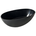 1400Mm Free Standing Artificial Stone Solid Surface Bathtub Matte Black Matte Black Oval Bathroom Freestanding Tubs Matte Less Than 59 In Classic,Luxury,Modern Soaking Center Solid Surface Solid Surface