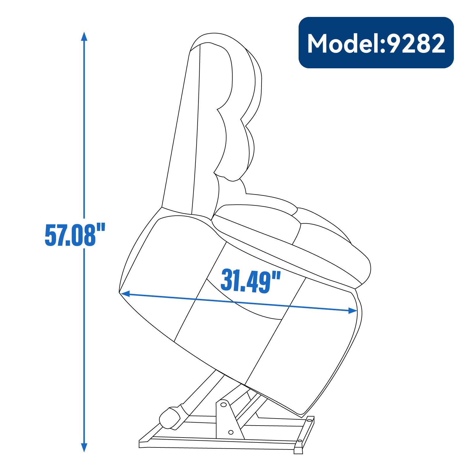 Lift Recliner Chair Heat Massage Dual Motor Infinite Position Up To 350 Lbs Large Electric Power Lift Recliners With Power Remote, Medium Firm And Heavy Duty, Blue White Metal Primary Living Space Heavy Duty Pine Blue Chenille Power Remote Medium Firm