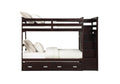 Allentown Bunk Bed Twin Twin & Storage In Espresso 10170W Espresso Solid Wood
