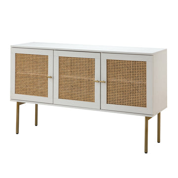 Tknow 54"Wide Sideboard White - White Wood