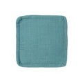 Hansolo Yarn Square Pouf, Teal Teal Cotton