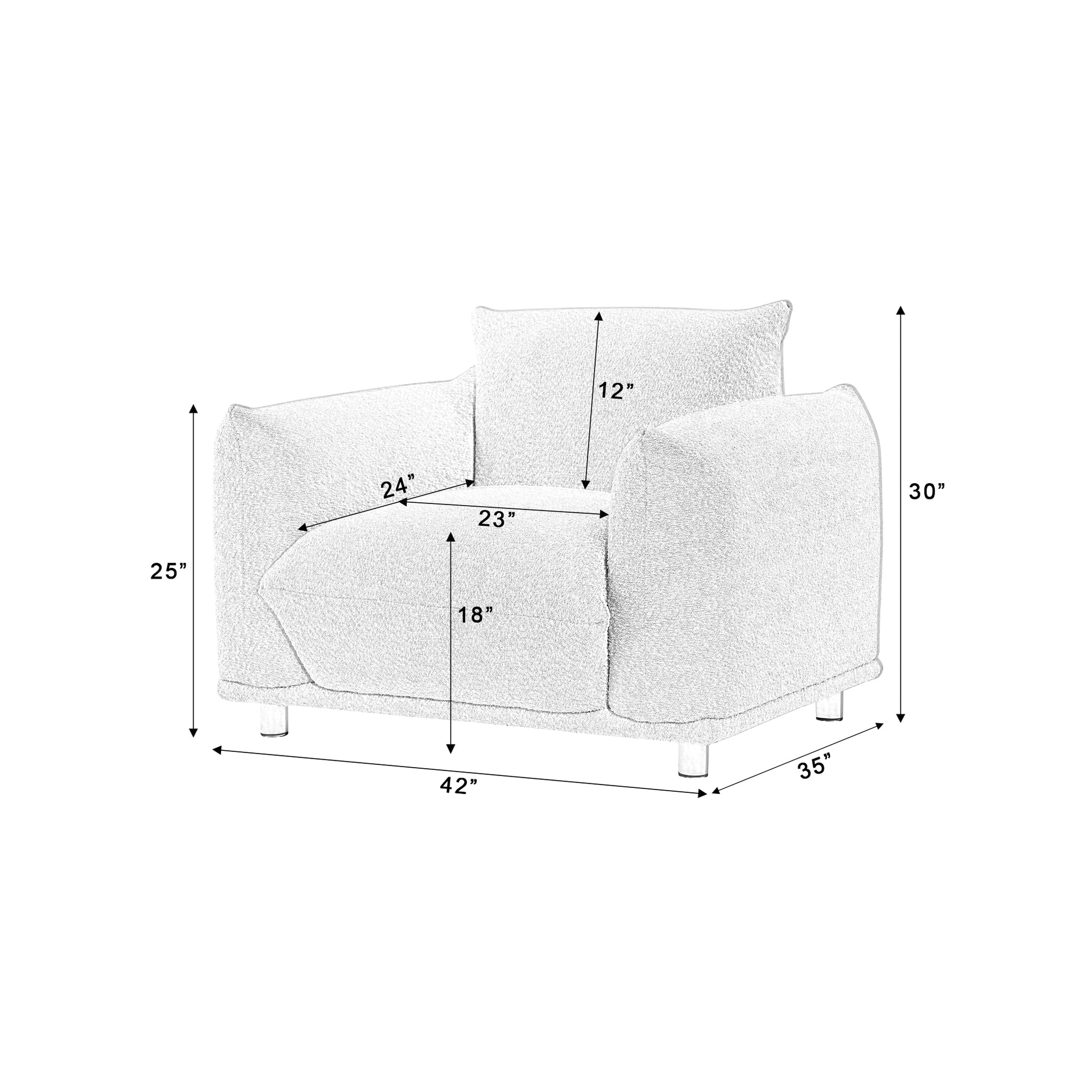 Sherpa Accent Chair Single Sofa 42"W Accent Chair For Bedroom Living Room Apartment, Pink Pink White Microfiber Wood Primary Living Space Tight Back Medium Soft Heavy Duty Eucalyptus Pillow Top Arms Foam Fabric 1 Seat