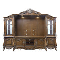 Latisha Entertainment Center Antique Oak Finish Lv01355 Oak Solid Wood Mdf