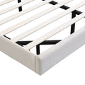 Full Size Upholstery Platform Bed Frame With Led Light Strips,Headboard Storage Space And Two Usb Charging Deisgn,Beige Beige Upholstered