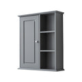 Bathroom Wall Cabinet in Black Ready to Assemble grey-1-3-soft close doors-wall