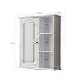 Bathroom Wall Cabinet in Black Ready to Assemble white-1-3-soft close doors-wall