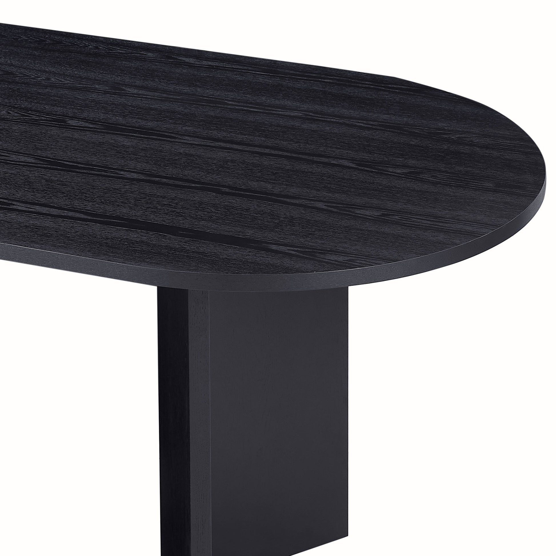 Wood Dining Table Kitchen Table Small Space Dining Table Black Desk Top Black Foam Mdf