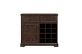 Farmhouse Buffet Cabinet With Storage Sideboard With 2 Drawers, Wine Bar Cabinet With Removable Wine Racks Storage Shelves, Liquor Coffee Bar Cupboard For Kitchen, Dining Room, Espresso L39.37''*W15.7 Espresso Mdf