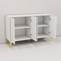 White four door cream style side cabinet