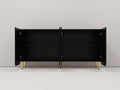 Folio 4 Door Cream Style Sideboard - Black Mdf