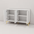 White four door cream style side cabinet