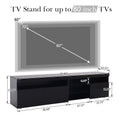 Modern Design Tv Stands For Tvs Up To 80'', Led Light Entertainment Center, Media Console With Multi Functional Storage, Tv Cabinet For Living Room,Bedroom, Home Theatre Black Primary Living Space 70 79 Inches 70 79 Inches Particle Board