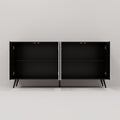 Black four door side cabinet